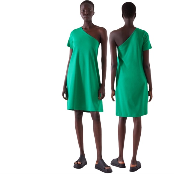 NWT COS Bright Green T Shirt Dress - Picture 2 of 11